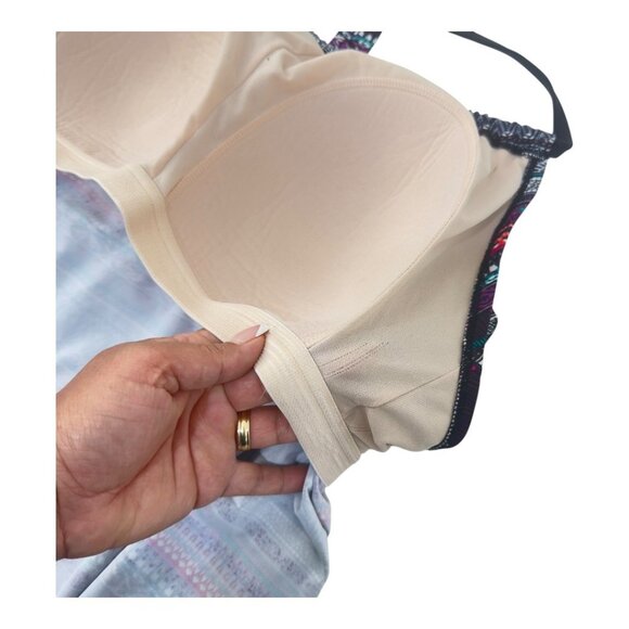 Kona Sol Plus Size 20W Tankini Swim Top With Built-In Bra Pattern Nylon&Spandex - Picture 6 of 14